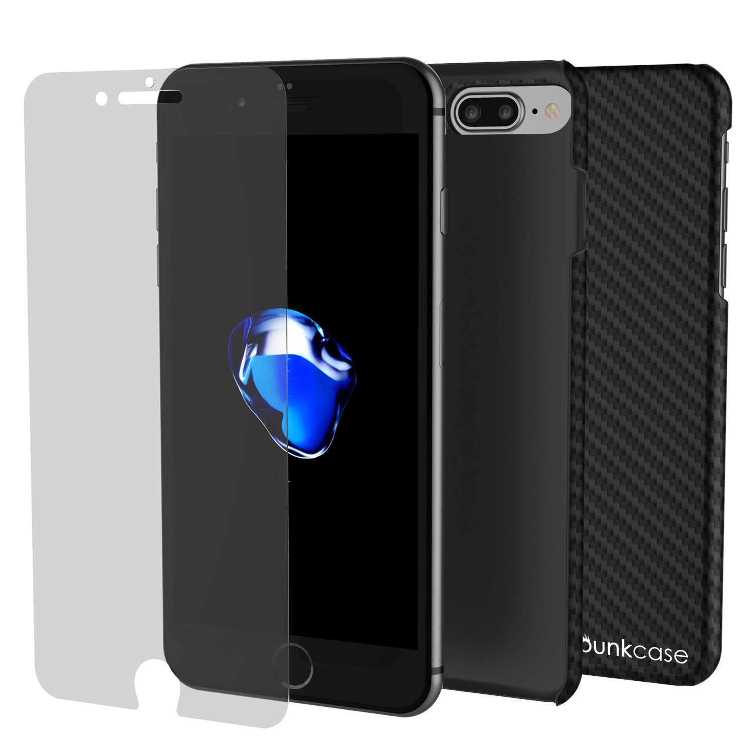 iPhone 7 Plus Case - Punkcase CarbonShield Jet Black