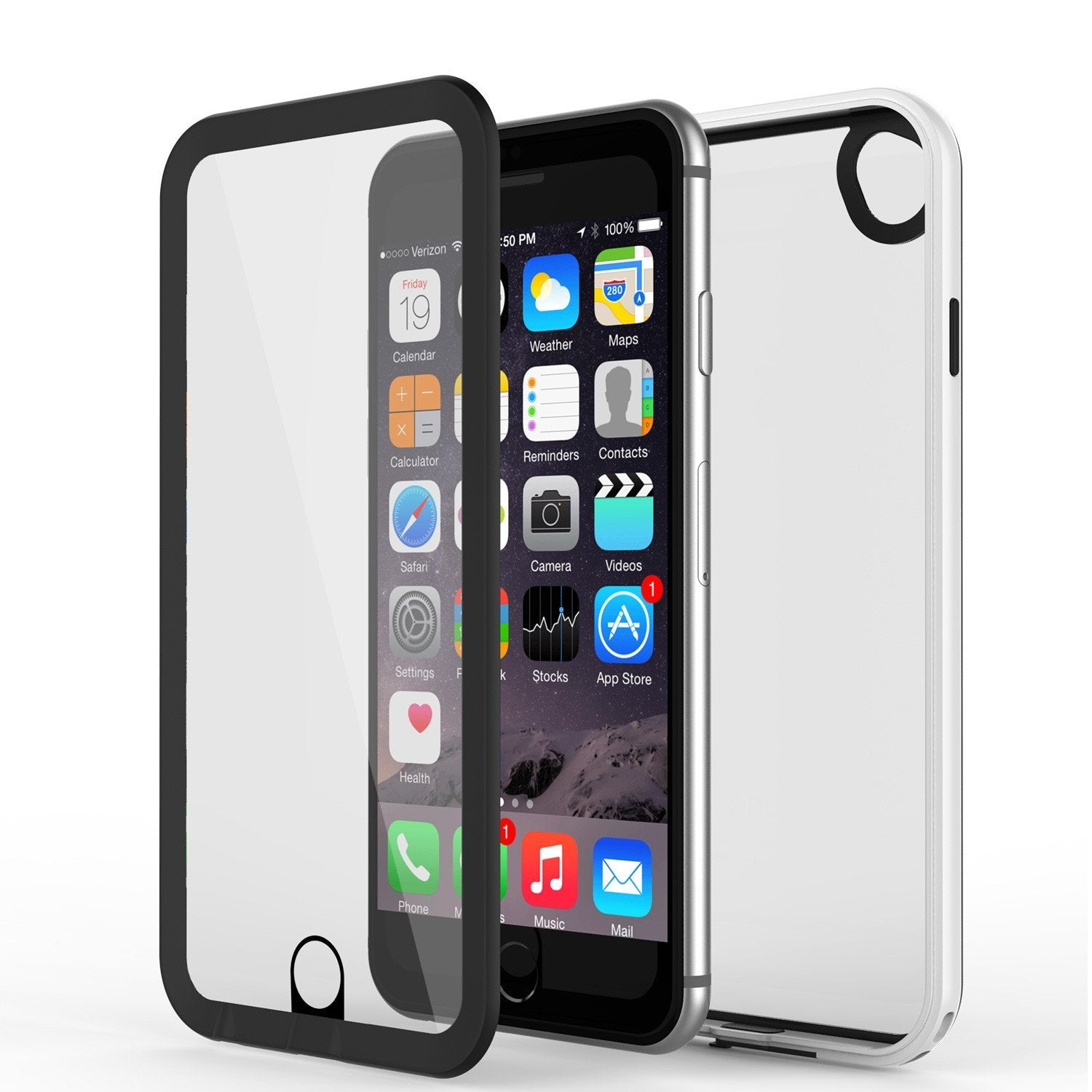 Apple iPhone 8 Waterproof Case, PUNKcase CRYSTAL 2.0 White W/ Attached Screen Protector | Warranty