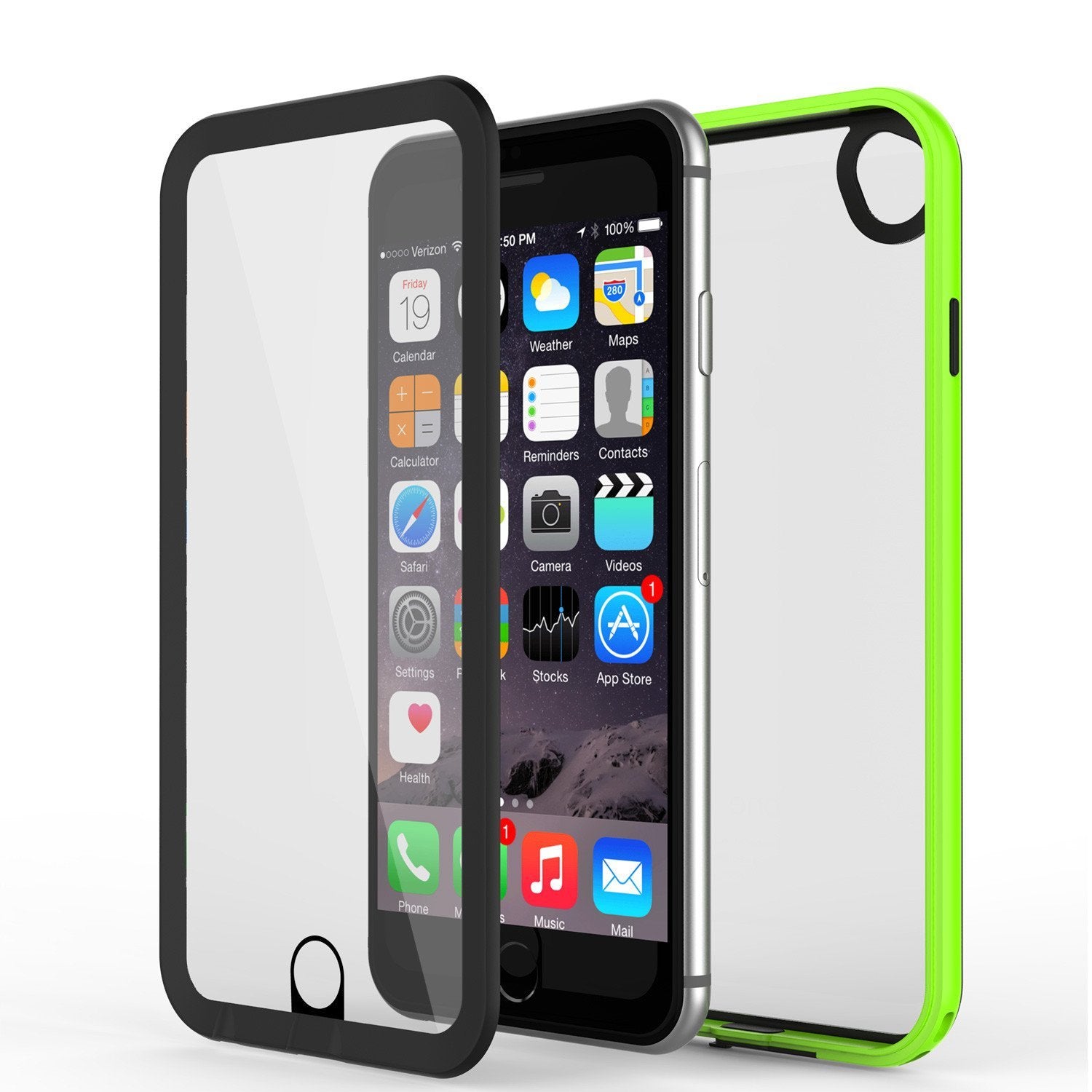 Apple iPhone 8 Waterproof Case, PUNKcase CRYSTAL 2.0 Light Green W/ Attached Screen Protector | Warranty