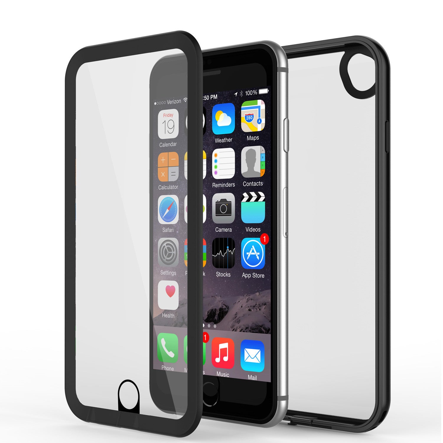 Apple iPhone 7/6s/6 Waterproof Case, PUNKcase CRYSTAL 2.0 Black W/ Attached Screen Protector | Warranty
