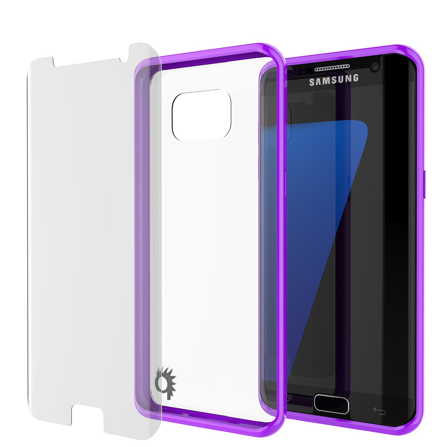 PUNKCASE - Lucid 2.0 Series Slick Frame Case for Samsung S7 Edge | Purple