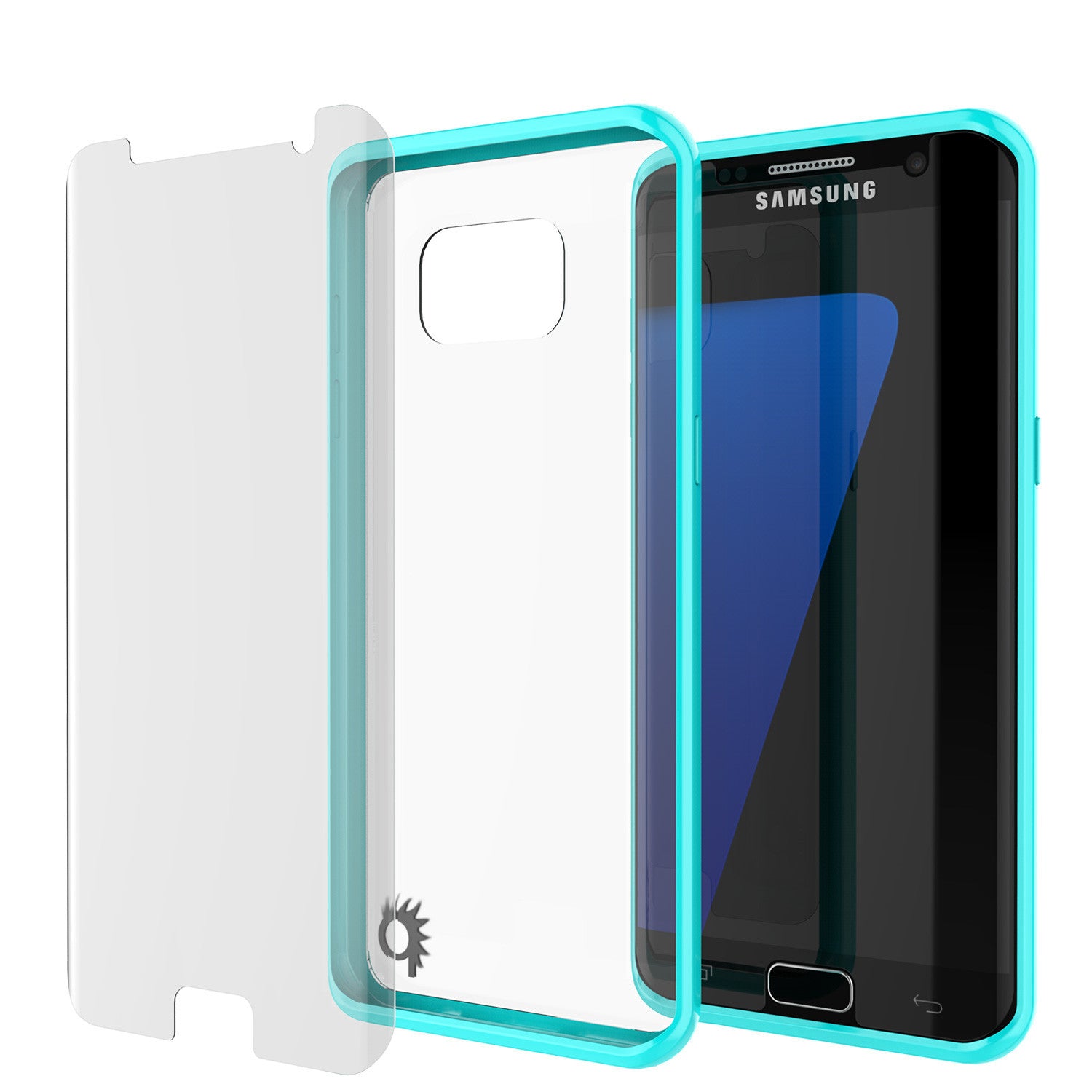 PUNKCASE - Lucid 2.0 Series Slick Frame Case for Samsung S7 Edge | Teal