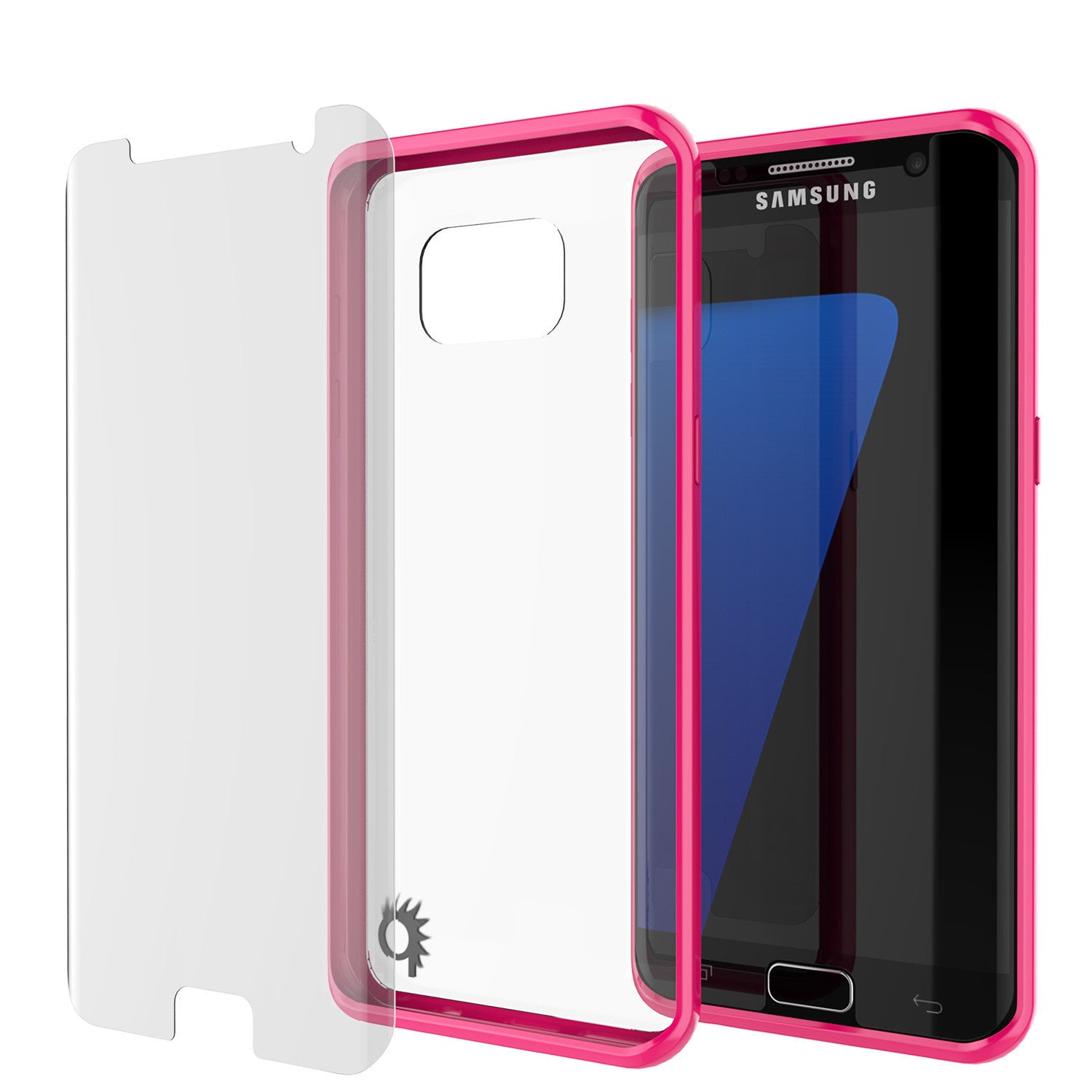 PUNKCASE - Lucid 2.0 Series Slick Frame Case for Samsung S7 Edge | Pink