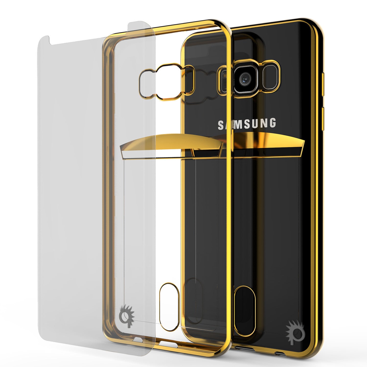 Galaxy S8 Plus Case, PUNKCASE® LUCID Gold Series | Card Slot | SHIELD Screen Protector | Ultra fit