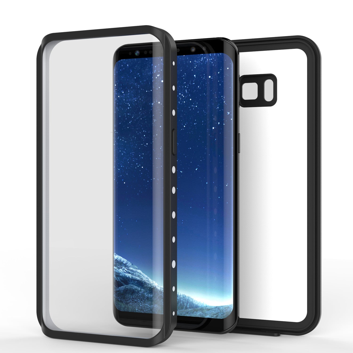 Galaxy S8 Plus Waterproof Case, Punkcase StudStar White