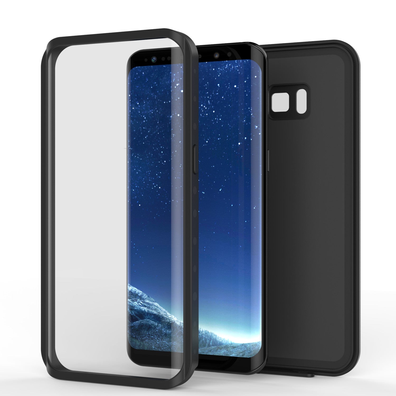 Galaxy S8 Plus Waterproof Case PunkCase StudStar Black