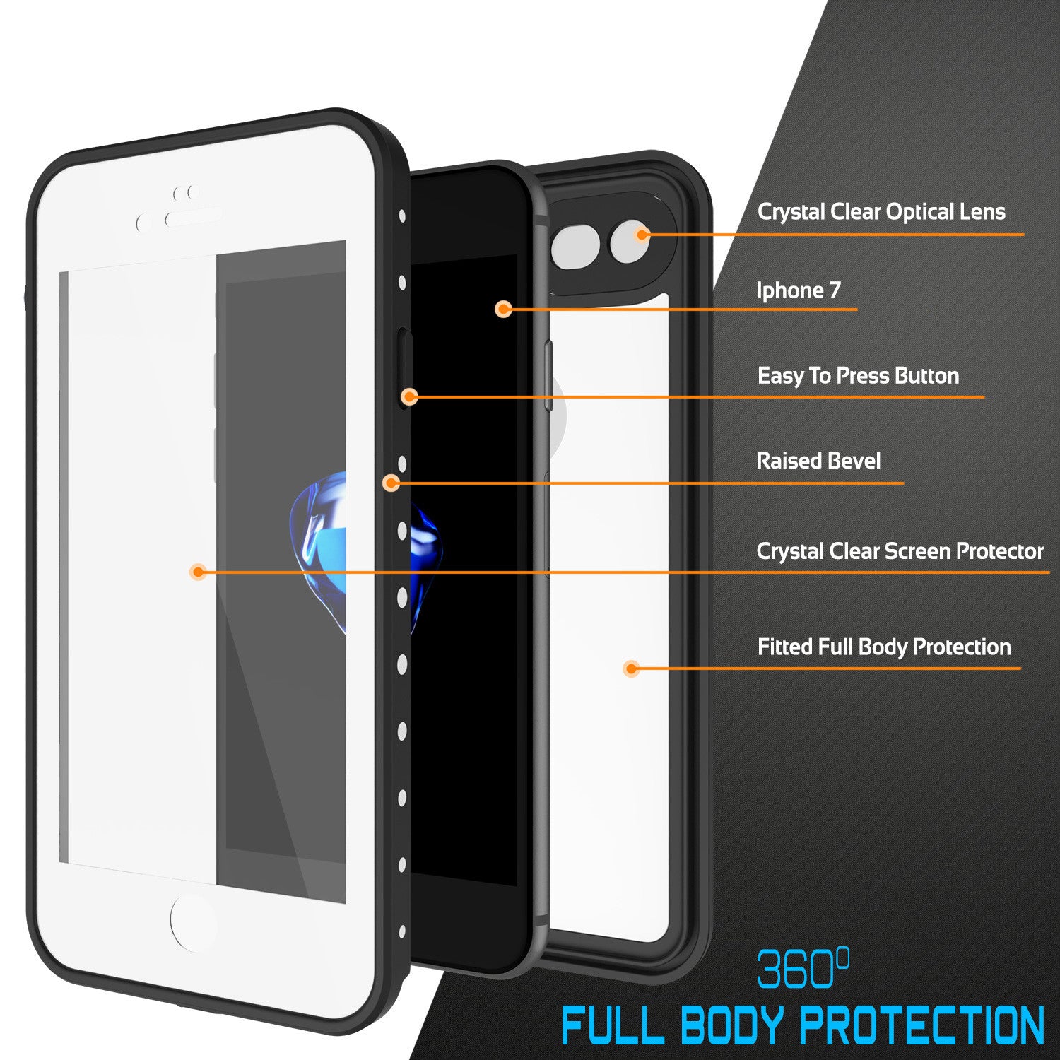 PUNKCASE - Studstar Series Snowproof Case for Apple IPhone 7 | White