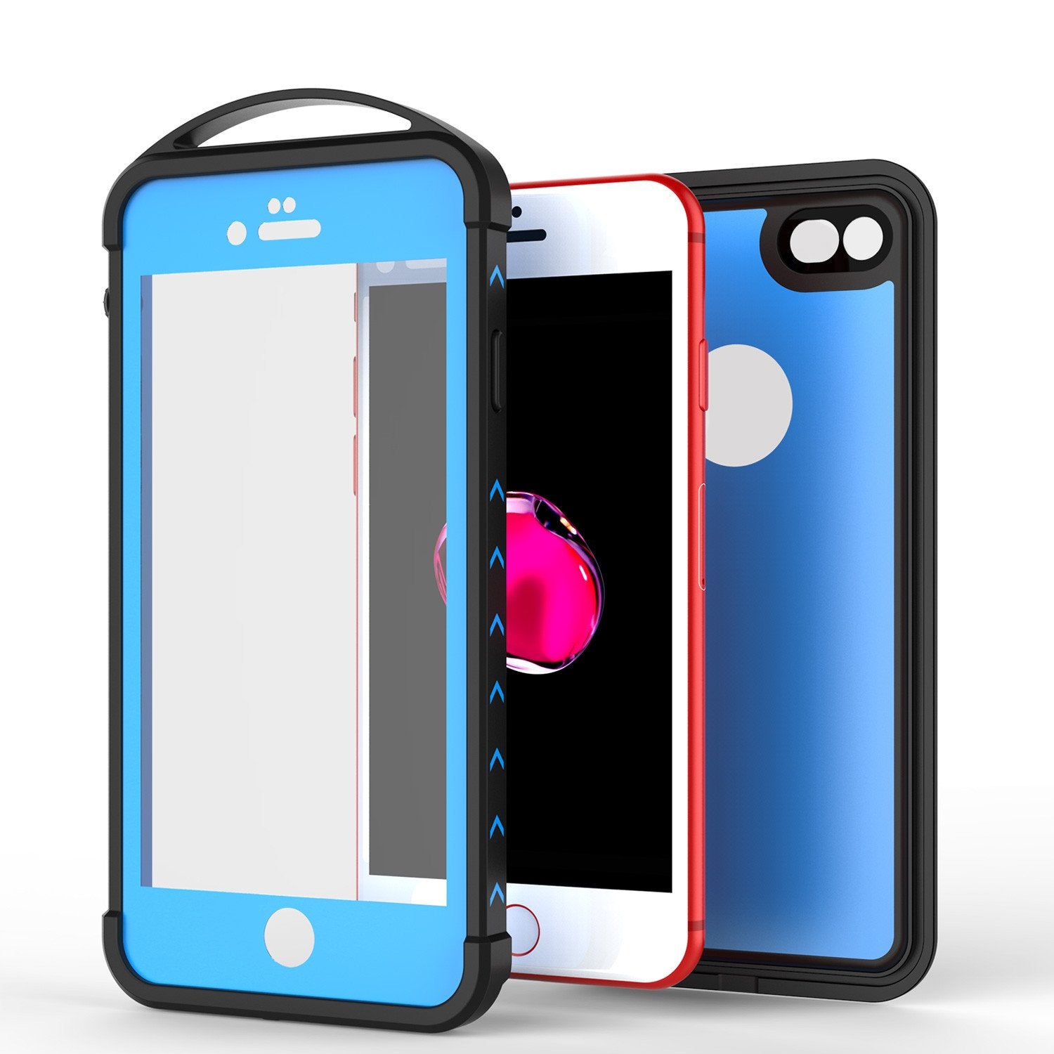 iPhone 7 Waterproof Case, Punkcase ALPINE Series, Light Blue | Heavy Duty Armor Cover