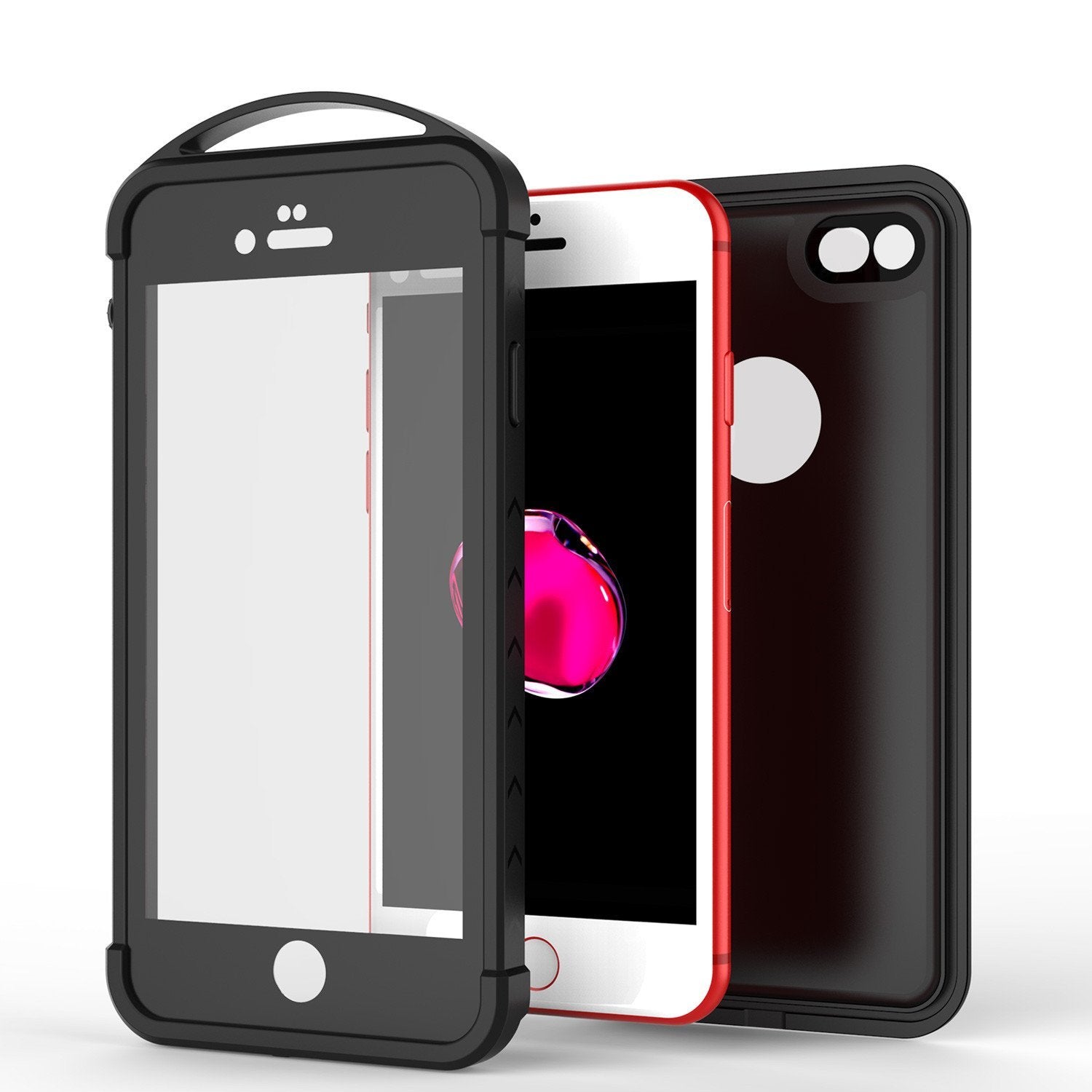 iPhone 8 Waterproof Case, Punkcase ALPINE Series, Black | Heavy Duty Armor Cover