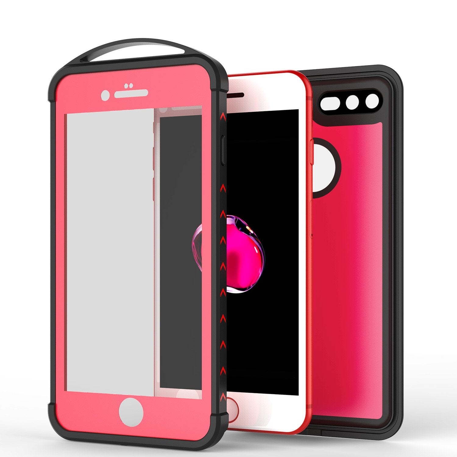 iPhone 8+ Plus Waterproof Case, Punkcase ALPINE Series, Pink | Heavy Duty Armor Cover