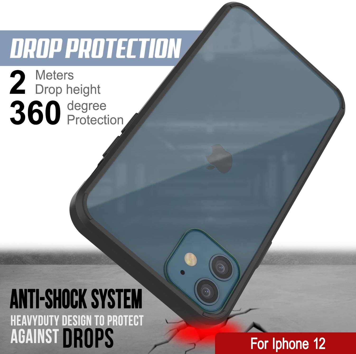 iPhone 13 Case Punkcase® LUCID 2.0 Black Series w/ PUNK SHIELD Screen Protector | Ultra Fit