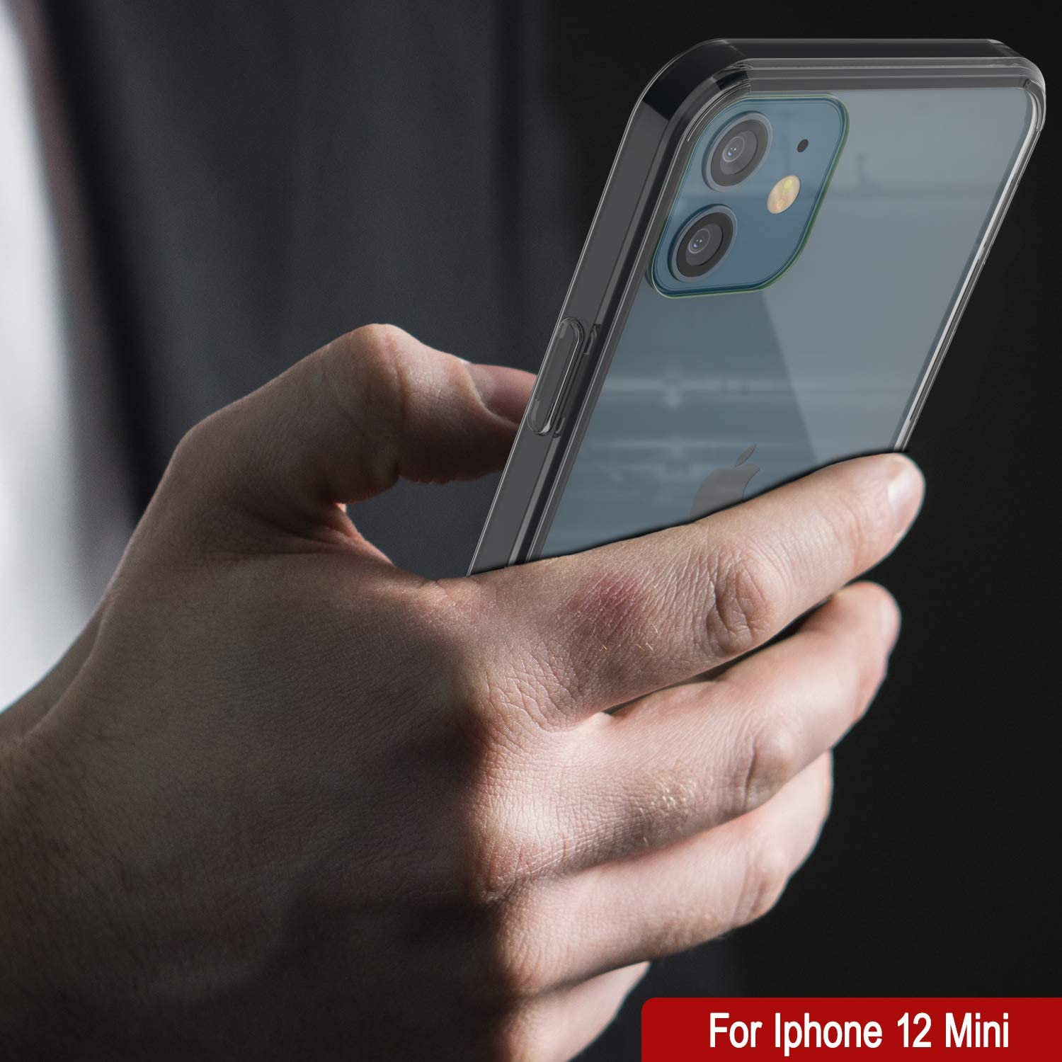 iPhone 12 Mini Case Punkcase® LUCID 2.0 Crystal Black Series w/ PUNK SHIELD Screen Protector | Ultra Fit