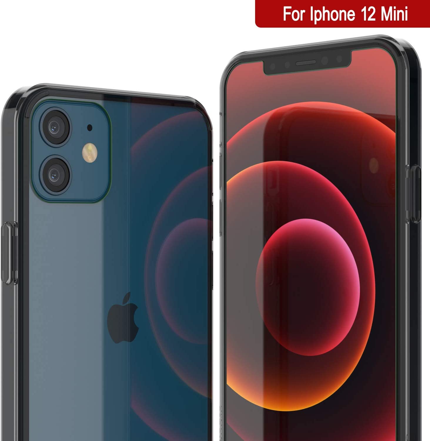 iPhone 12 Mini Case Punkcase® LUCID 2.0 Crystal Black Series w/ PUNK SHIELD Screen Protector | Ultra Fit