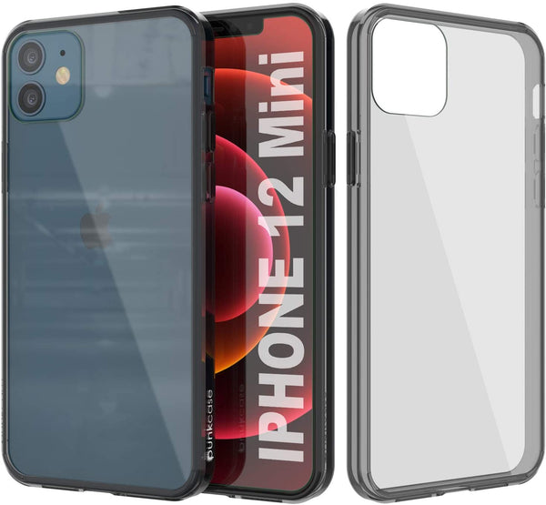 iPhone 12 Mini Case Punkcase® LUCID 2.0 Crystal Black Series w/ PUNK SHIELD Screen Protector | Ultra Fit