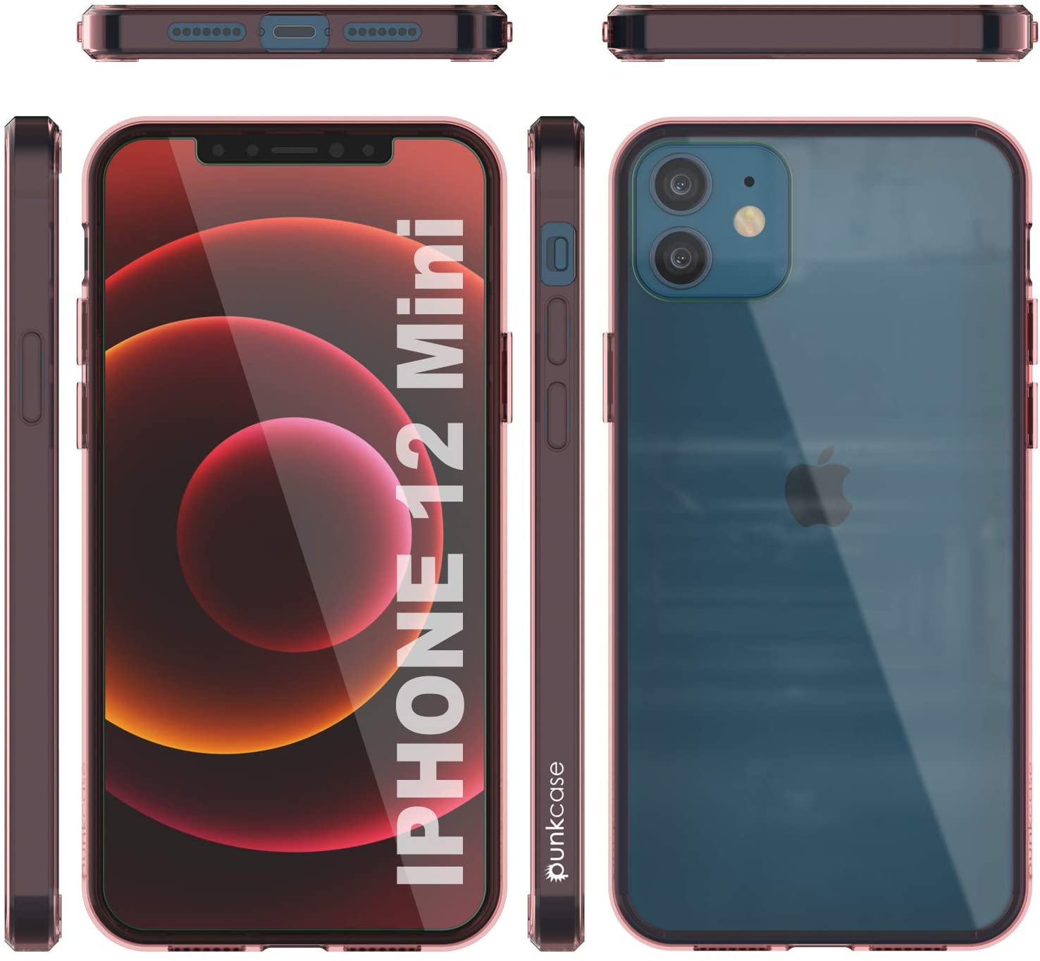 iPhone 12 Mini Case Punkcase® LUCID 2.0 Crystal Pink Series w/ PUNK SHIELD Screen Protector | Ultra Fit