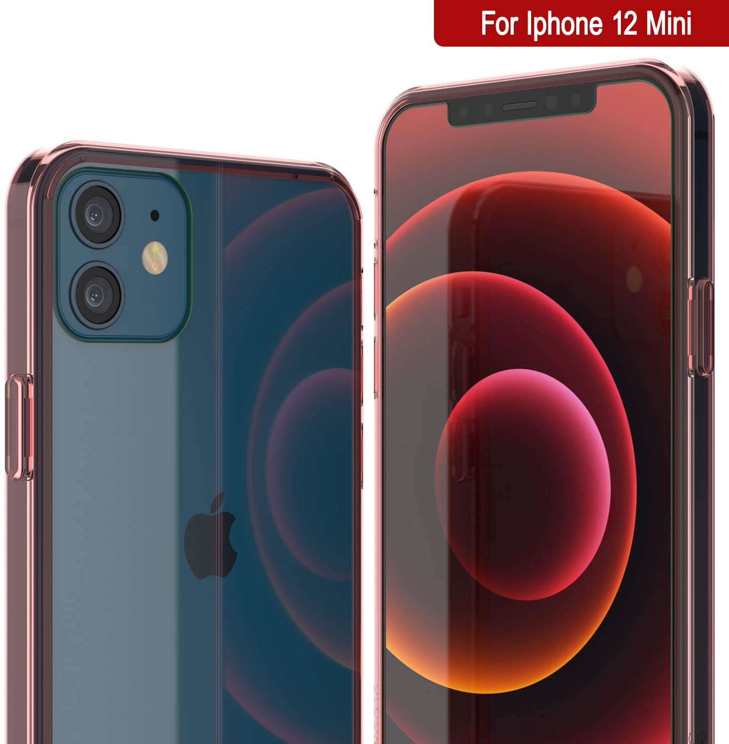 iPhone 12 Mini Case Punkcase® LUCID 2.0 Crystal Pink Series w/ PUNK SHIELD Screen Protector | Ultra Fit