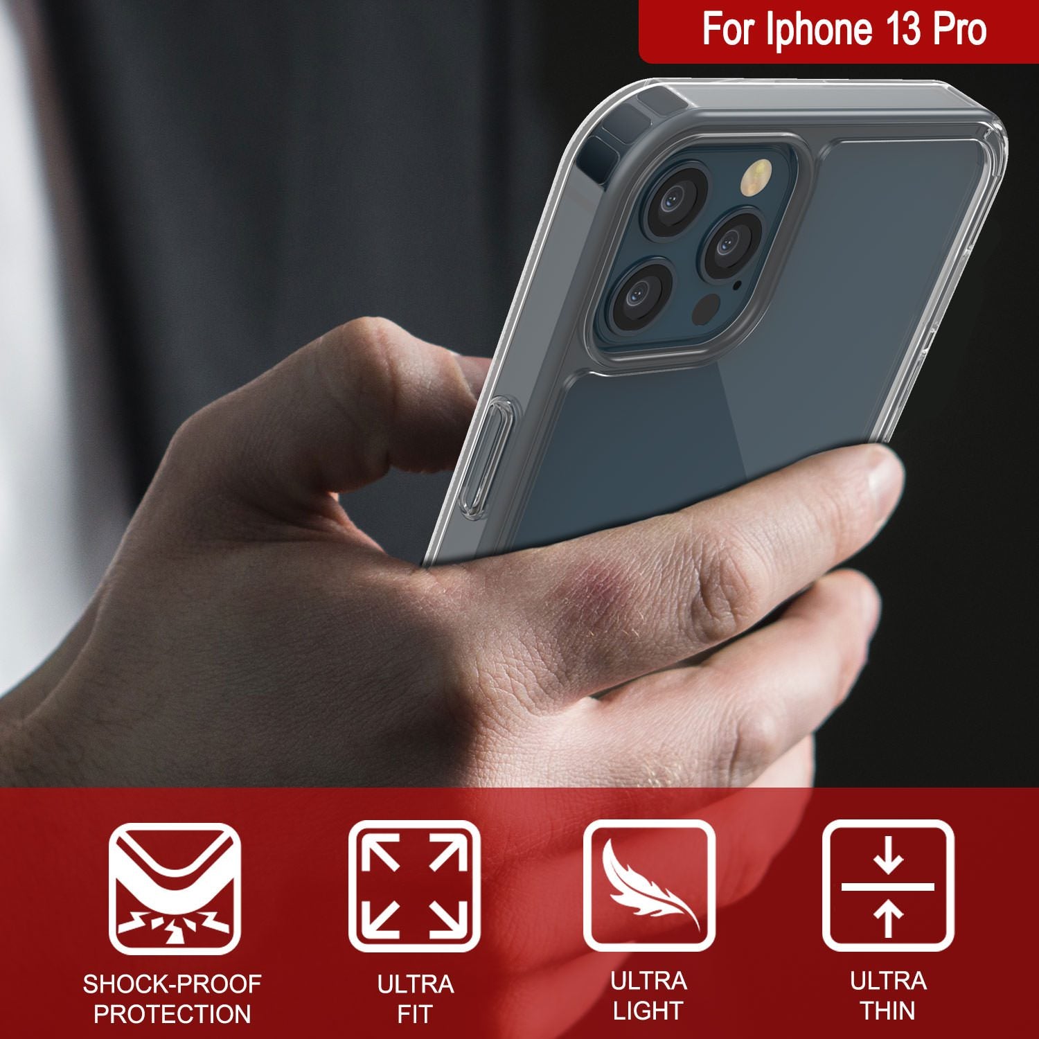 iPhone 13 Pro Case Punkcase® LUCID 2.0 Clear Series Series w/ SHIELD Screen Protector | Ultra Fit