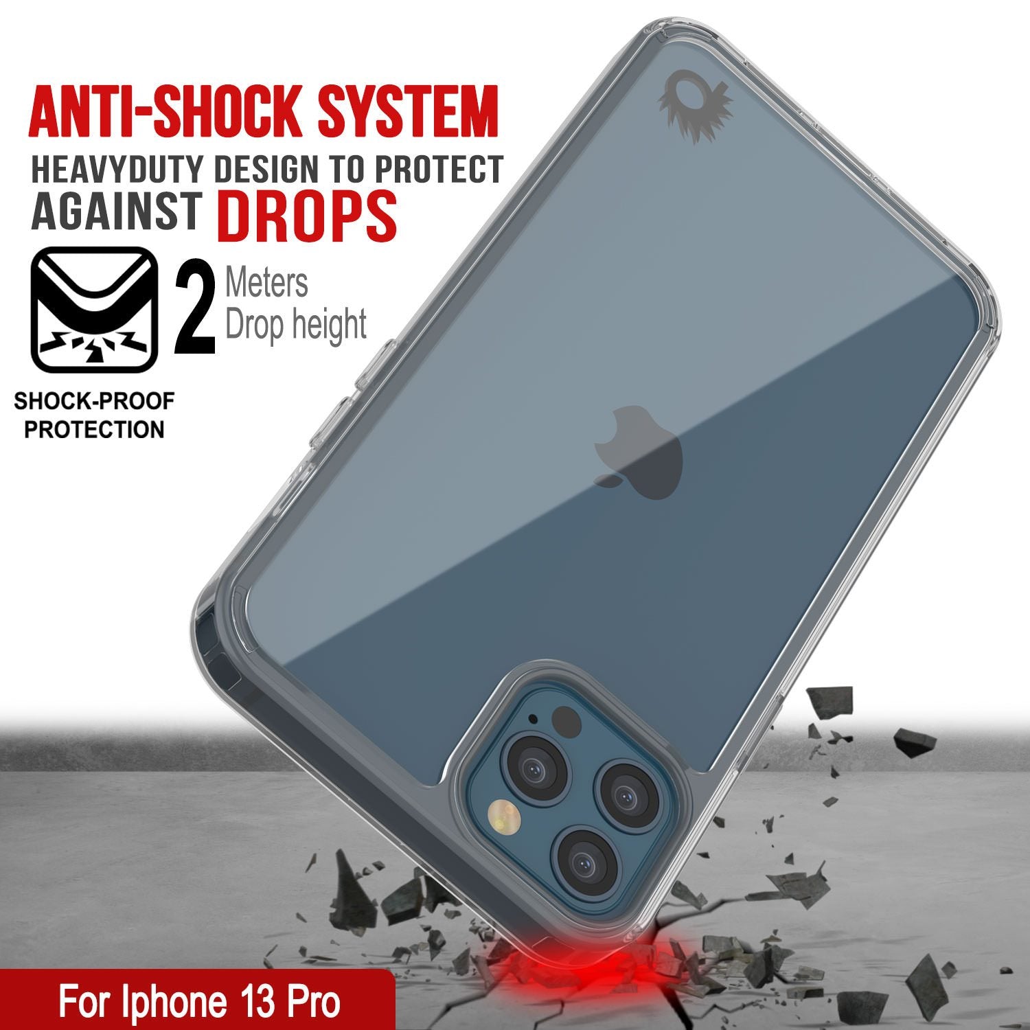 iPhone 13 Pro Case Punkcase® LUCID 2.0 Clear Series Series w/ SHIELD Screen Protector | Ultra Fit