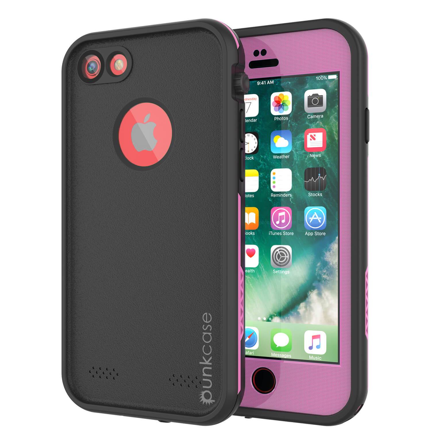 iPhone 8 Waterproof Case, Punkcase SpikeStar Pink Series | Thin Fit 6.6ft Underwater IP68