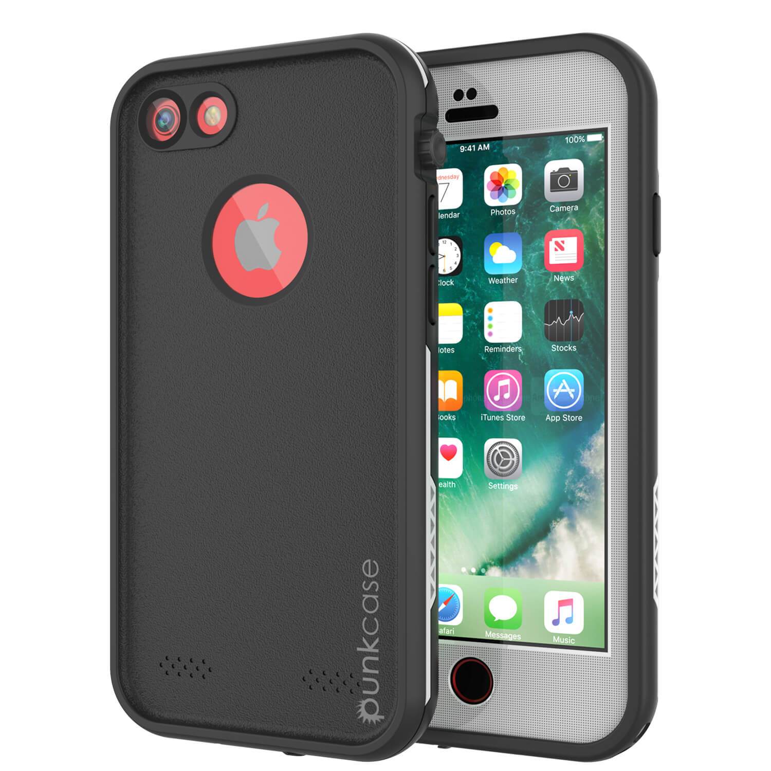 iPhone 8 Waterproof Case, Punkcase SpikeStar White Series | Thin Fit 6.6ft Underwater IP68