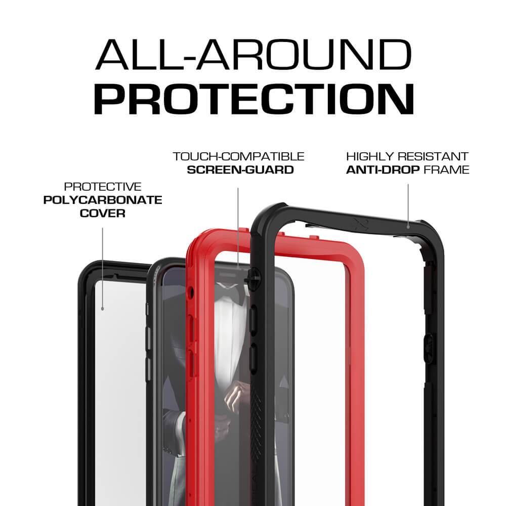 iPhone Xr Case ,Ghostek Nautical Series for iPhone Xr Rugged Heavy Duty Case | RED