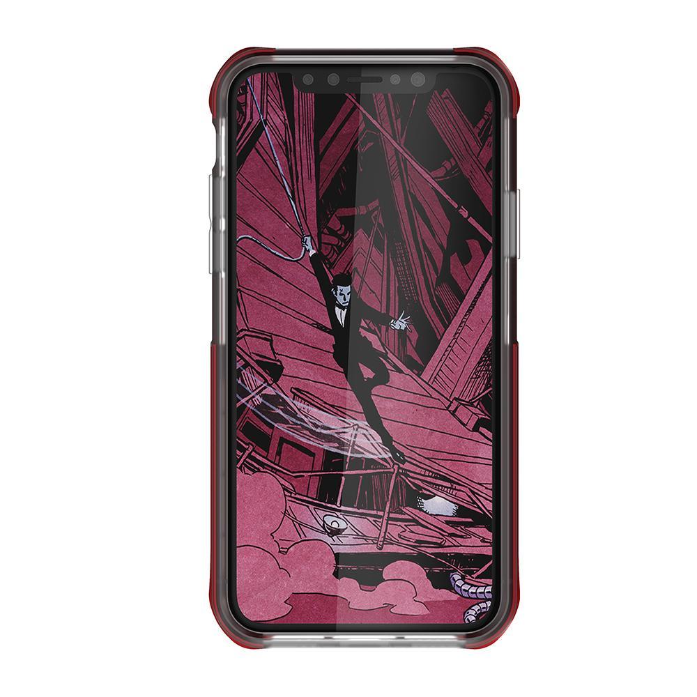 iPhone Xs Max Case, Ghostek Cloak 4 Series  for iPhone Xs Max / iPhone Pro Case | RED-CLEAR