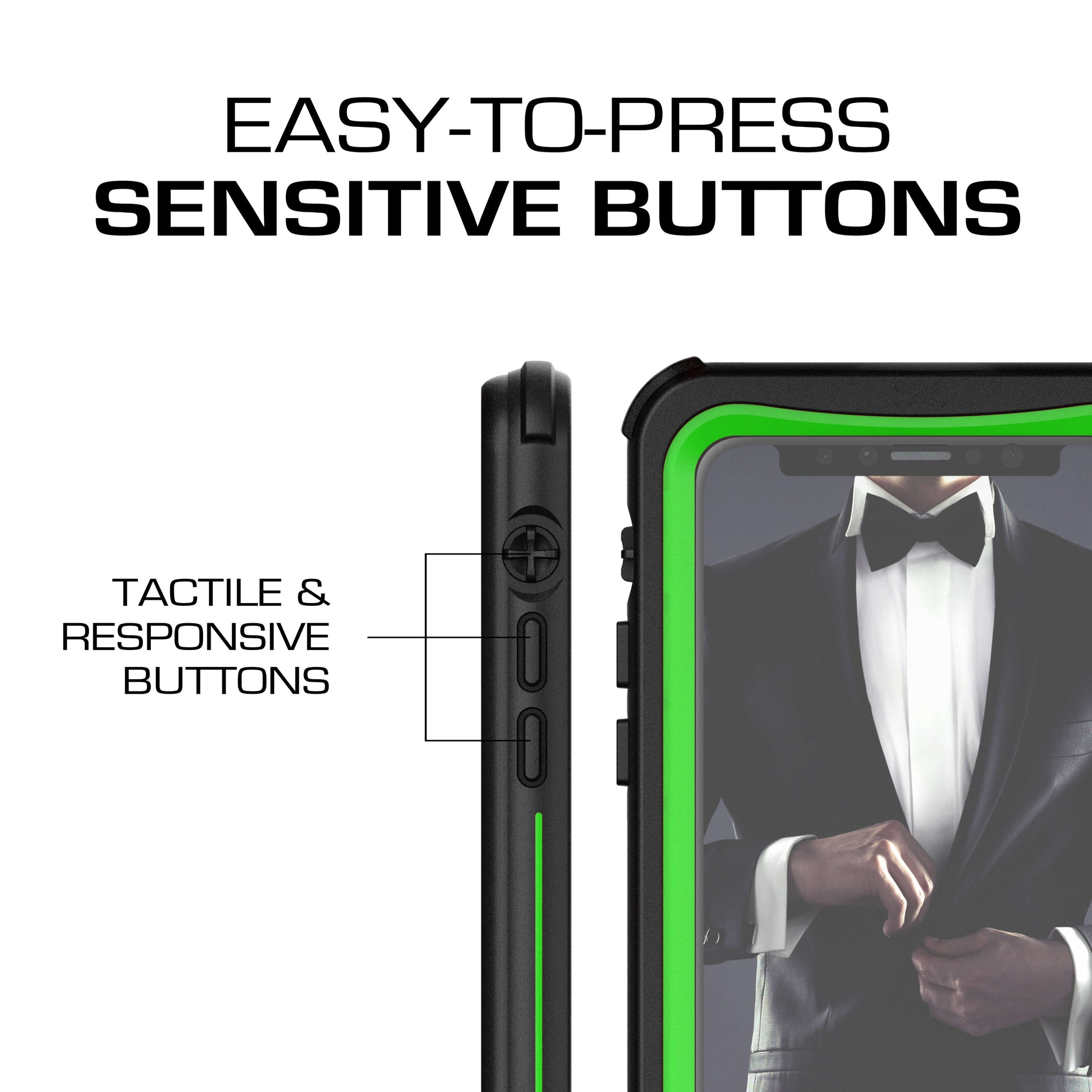 iPhone Xs Case ,Ghostek Nautical Series for iPhone Xs Rugged Heavy Duty Case | Green