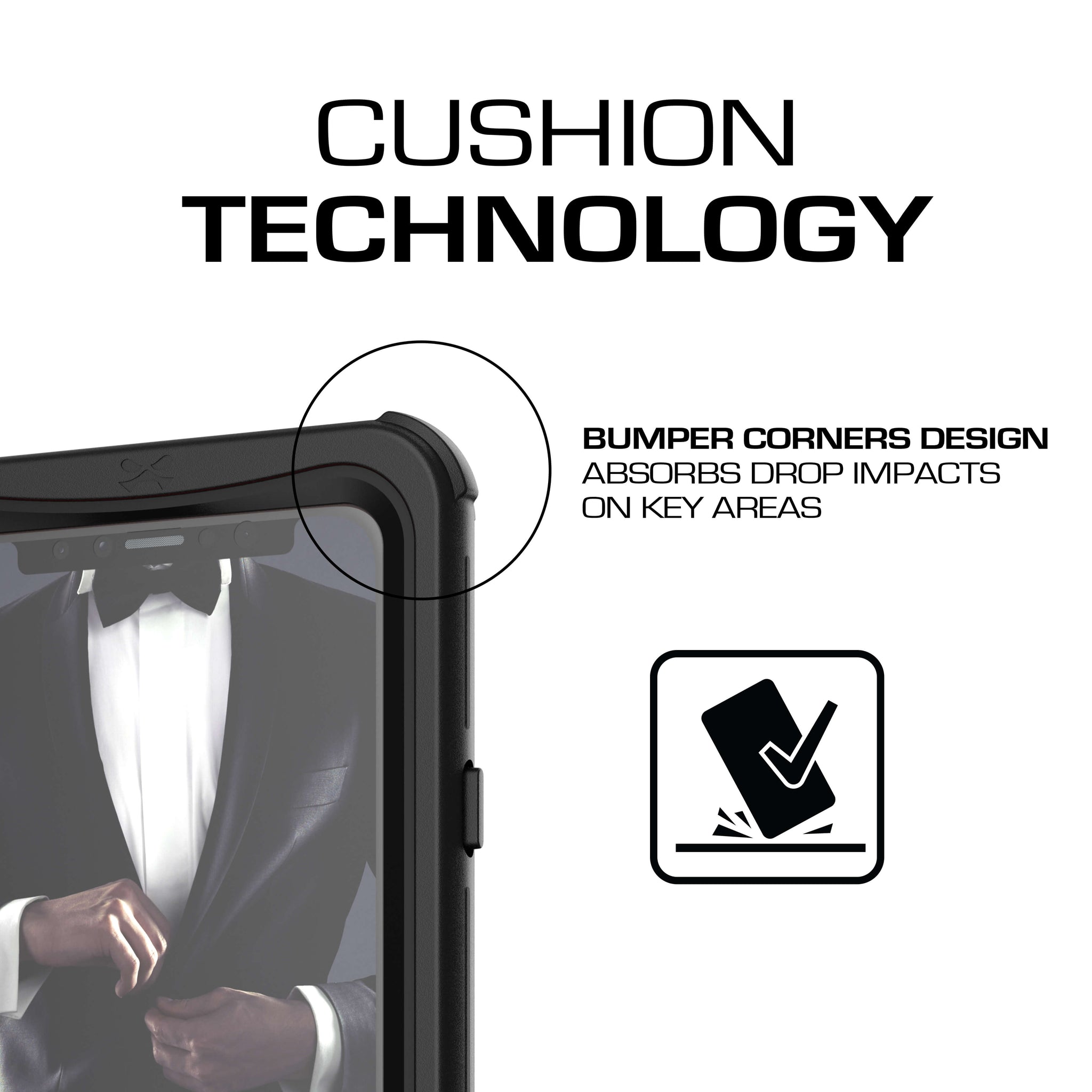 iPhone Xs Case ,Ghostek Nautical Series for iPhone Xs Rugged Heavy Duty Case | BLACK