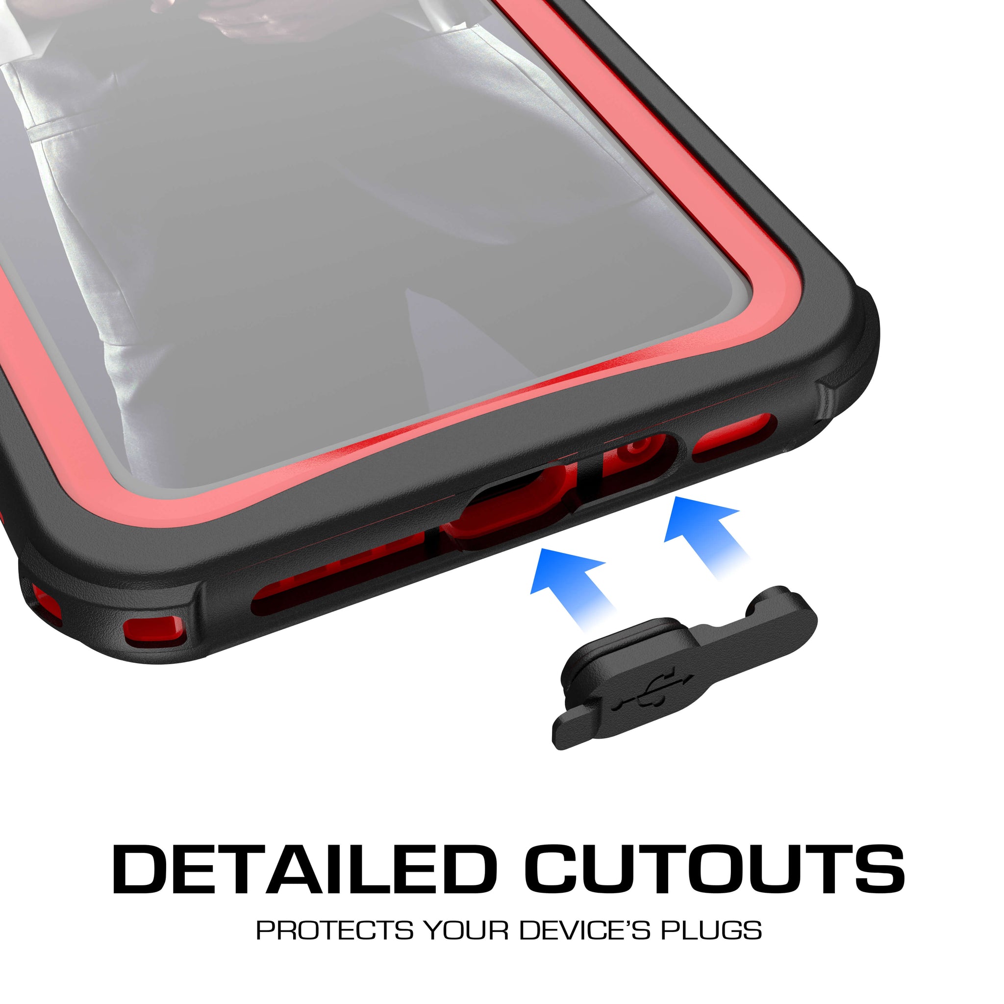 iPhone Xs Case ,Ghostek Nautical Series for iPhone Xs Rugged Heavy Duty Case | RED