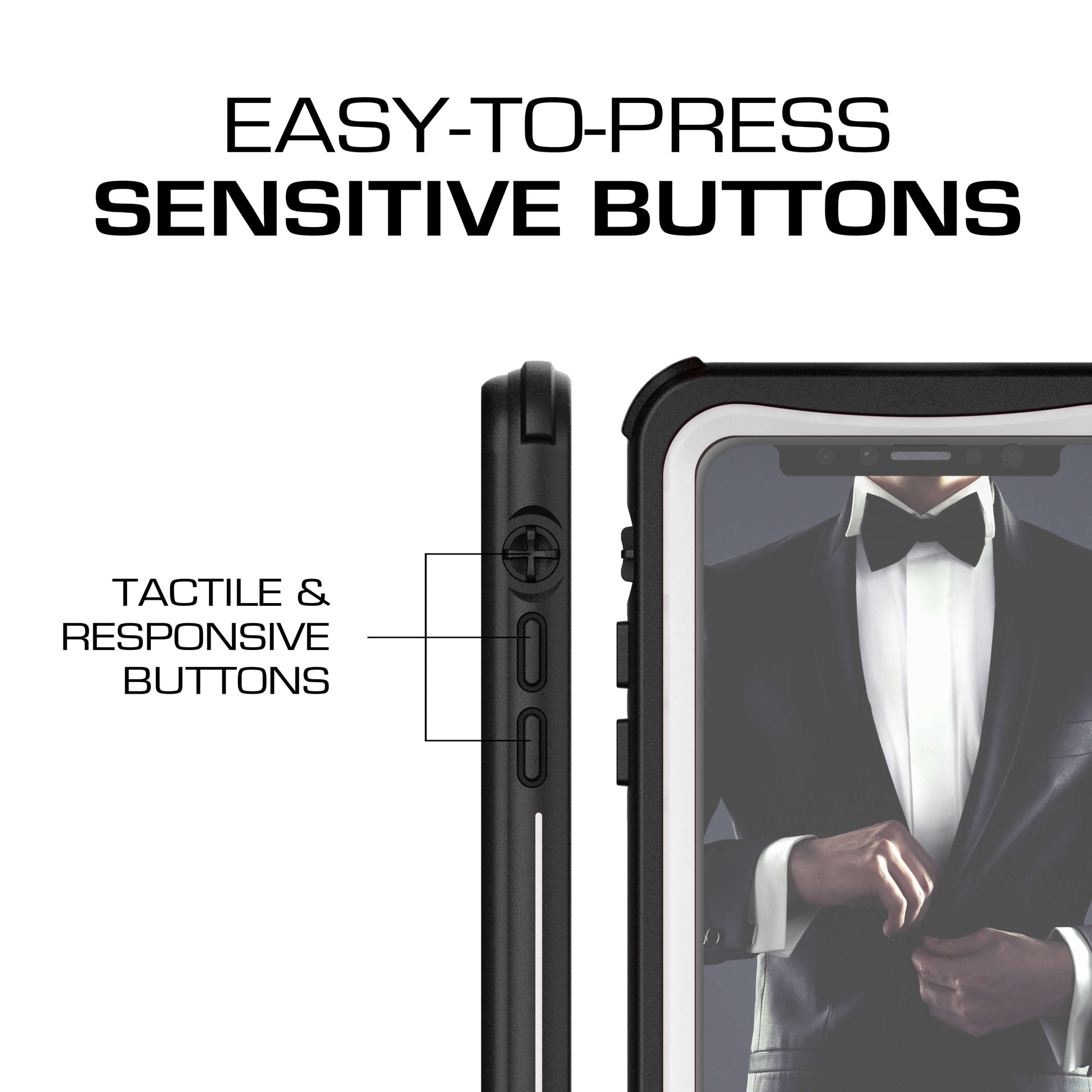 iPhone Xs Case ,Ghostek Nautical Series for iPhone Xs Rugged Heavy Duty Case | WHITE