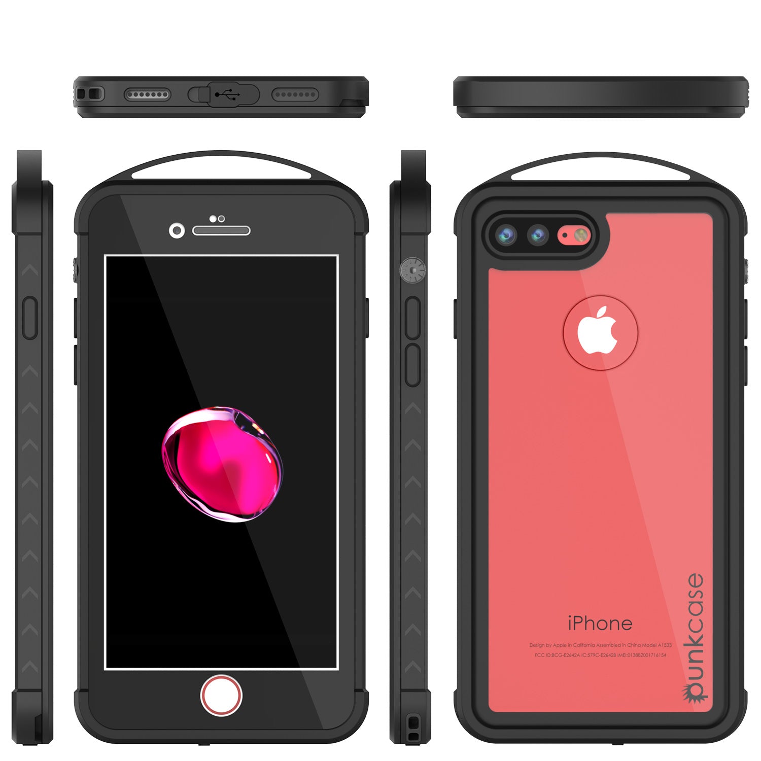 iPhone 7+ Plus Waterproof Case, Punkcase ALPINE Series, CLEAR | Heavy Duty Armor Cover