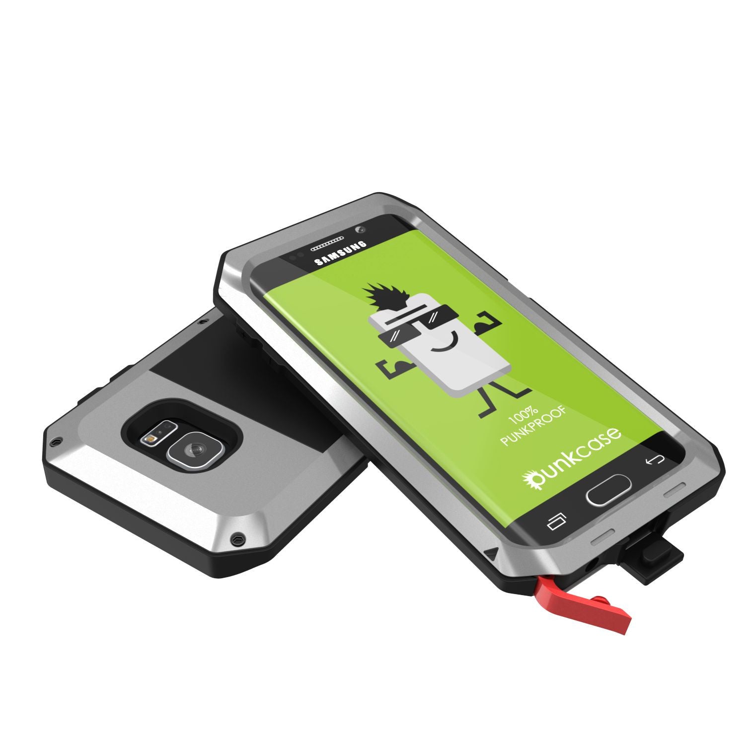 PUNKCASE - Metallic Series Shockproof Armor Case for Samsung S7 Edge | Silver
