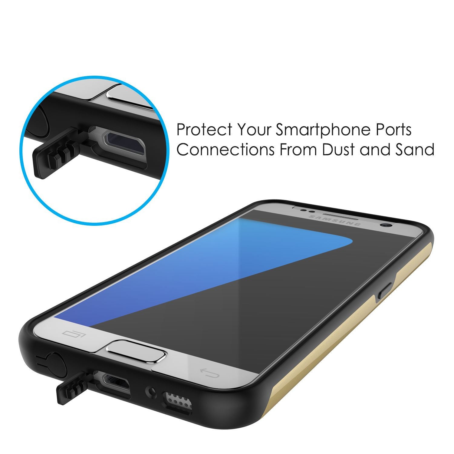 PUNKCASE - Galatic Series Protective Armor Case for Samsung S7 Edge | Gold