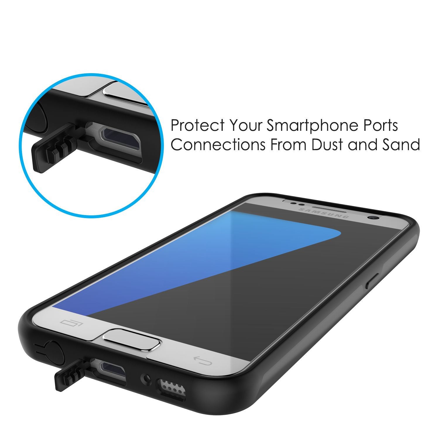 PUNKCASE - Galatic Series Protective Armor Case for Samsung S7 Edge | Black