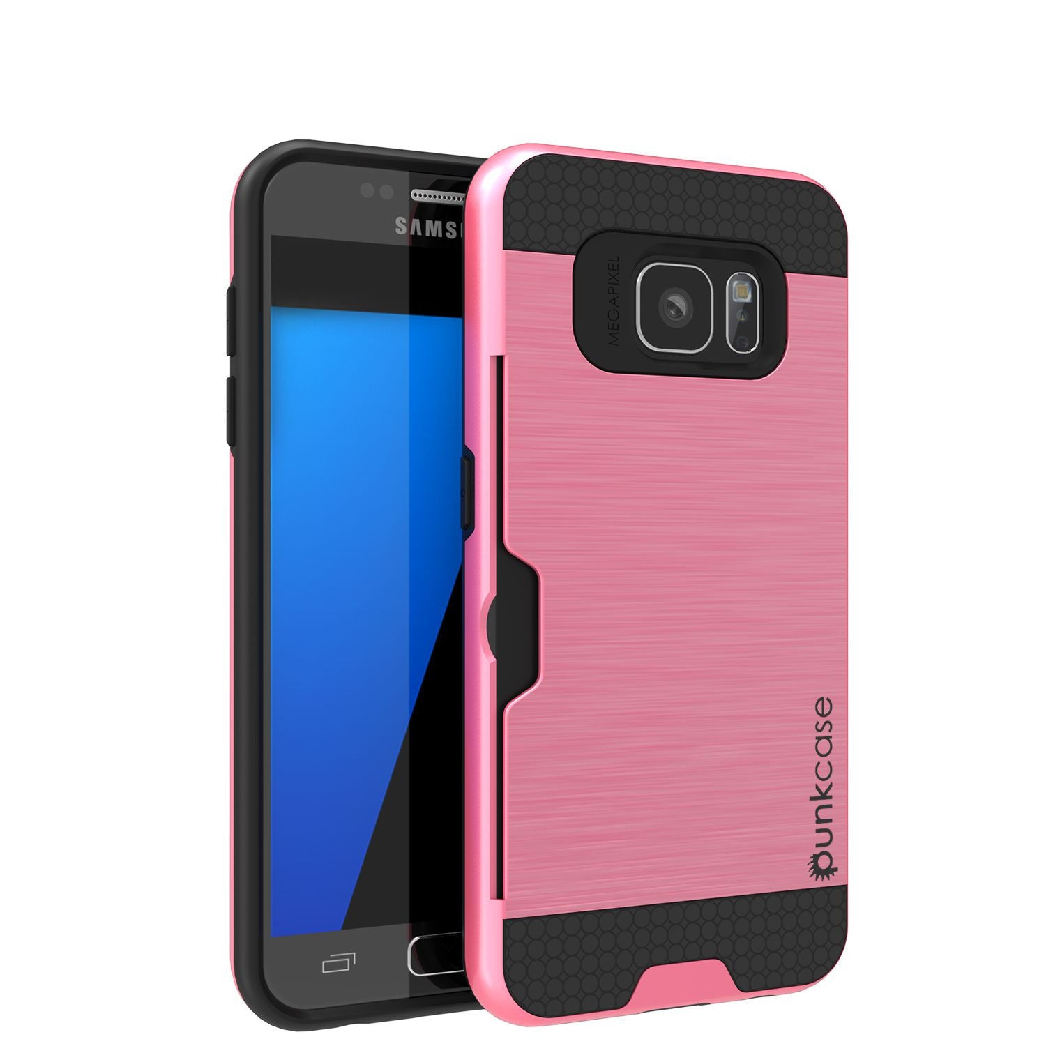 PUNKCASE - Slot Series Slim Armor Soft Case for Samsung S7 Edge | Pink