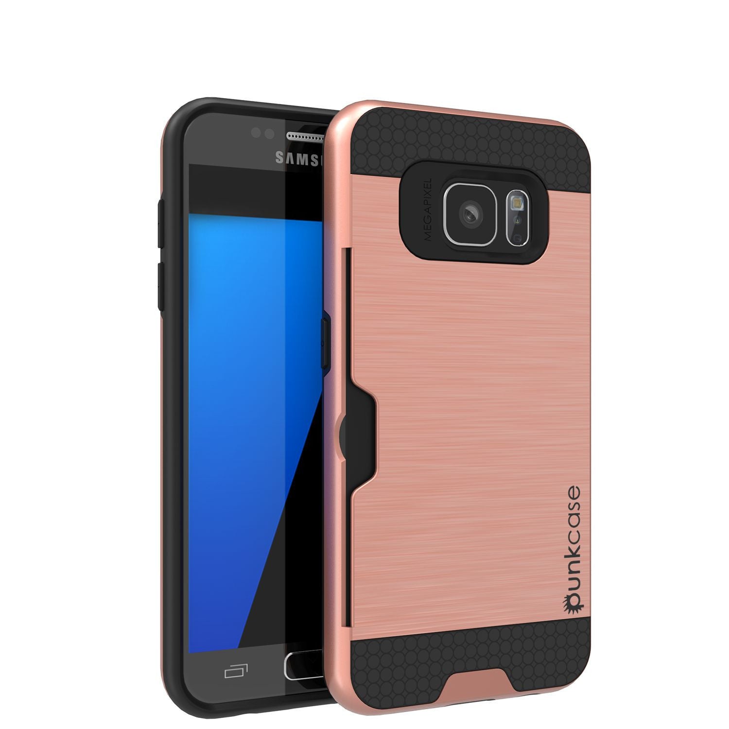 PUNKCASE - Slot Series Slim Armor Soft Case for Samsung S7 Edge | Rose