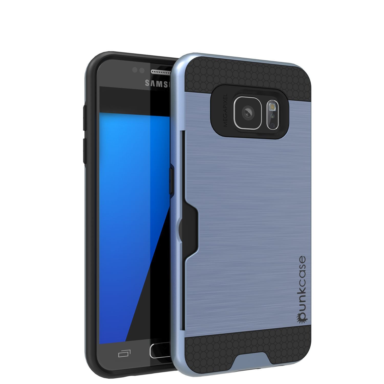 PUNKCASE - Slot Series Slim Armor Soft Case for Samsung S7 Edge | Navy