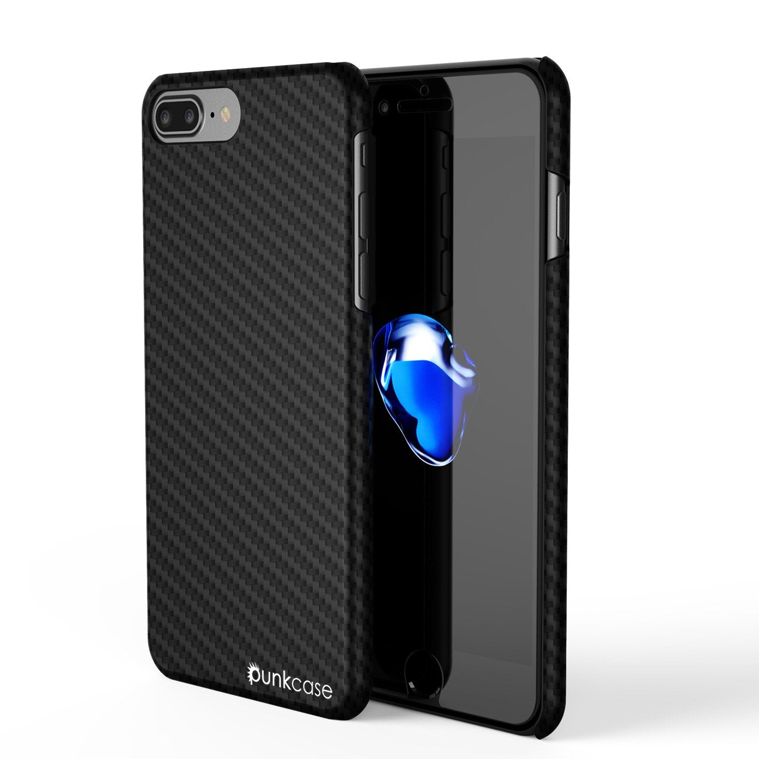iPhone 8+ Plus Case - Punkcase CarbonShield Jet Black