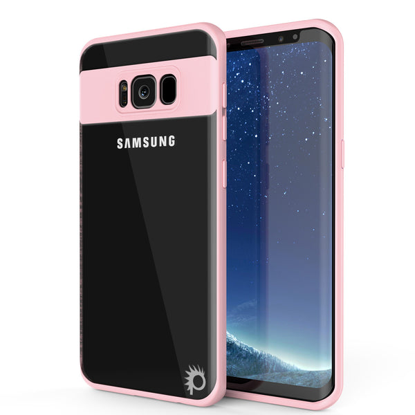 Galaxy S8 Plus Case, Punkcase [MASK Series] [PINK] Full Body Hybrid Dual Layer TPU Cover W/ Protective PUNKSHIELD Screen Protector