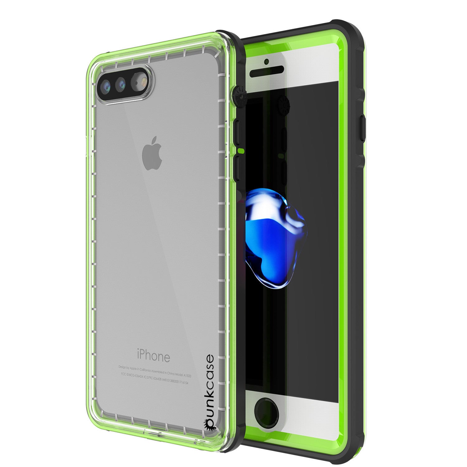 PUNKCASE - Crystal Series Waterproof Case for Apple IPhone 7+ Plus | Light Green