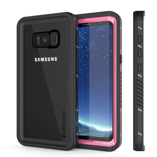 Galaxy S8 PLUS Waterproof Case, Punkcase [Extreme Series] Slim Fit, Armor Cover W/ Built In Screen Protector for Samsung Galaxy S8+ [Pink]