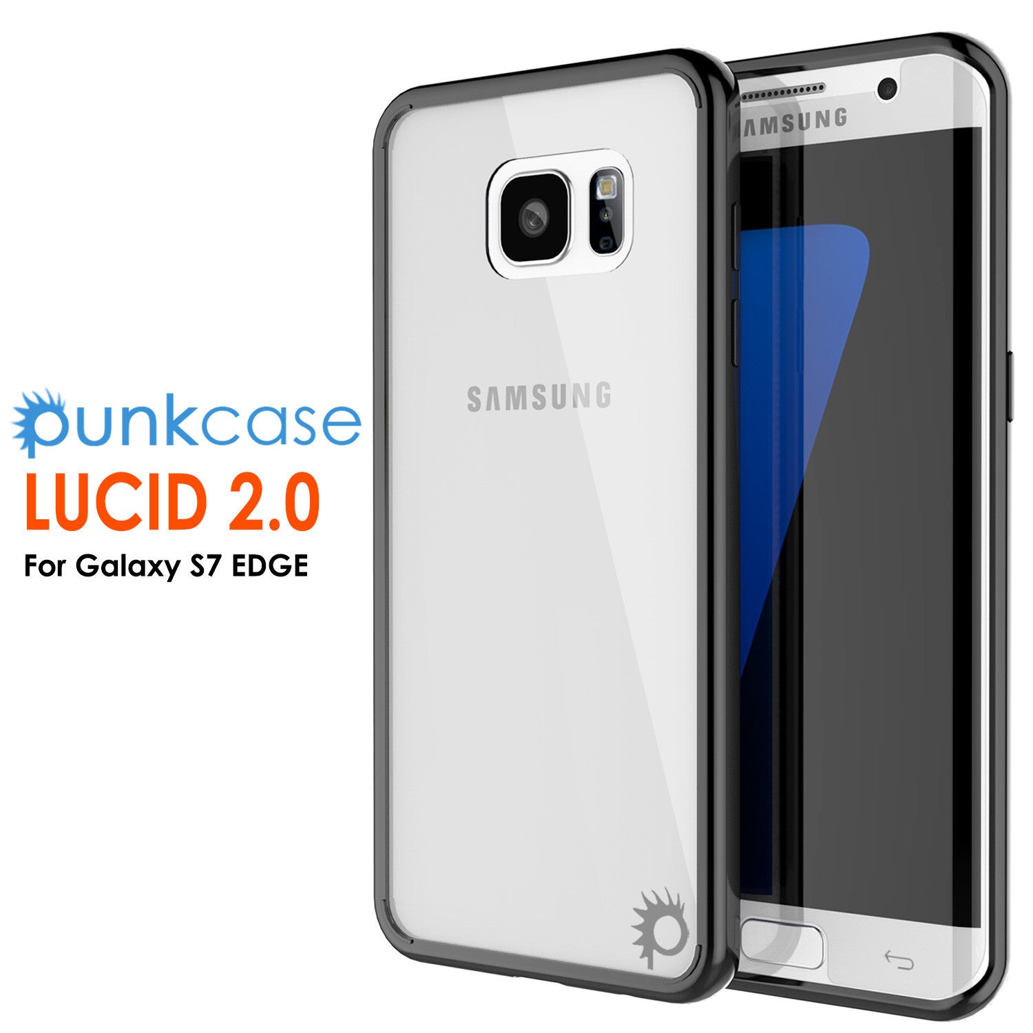PUNKCASE - Lucid 2.0 Series Slick Frame Case for Samsung S7 Edge | Black