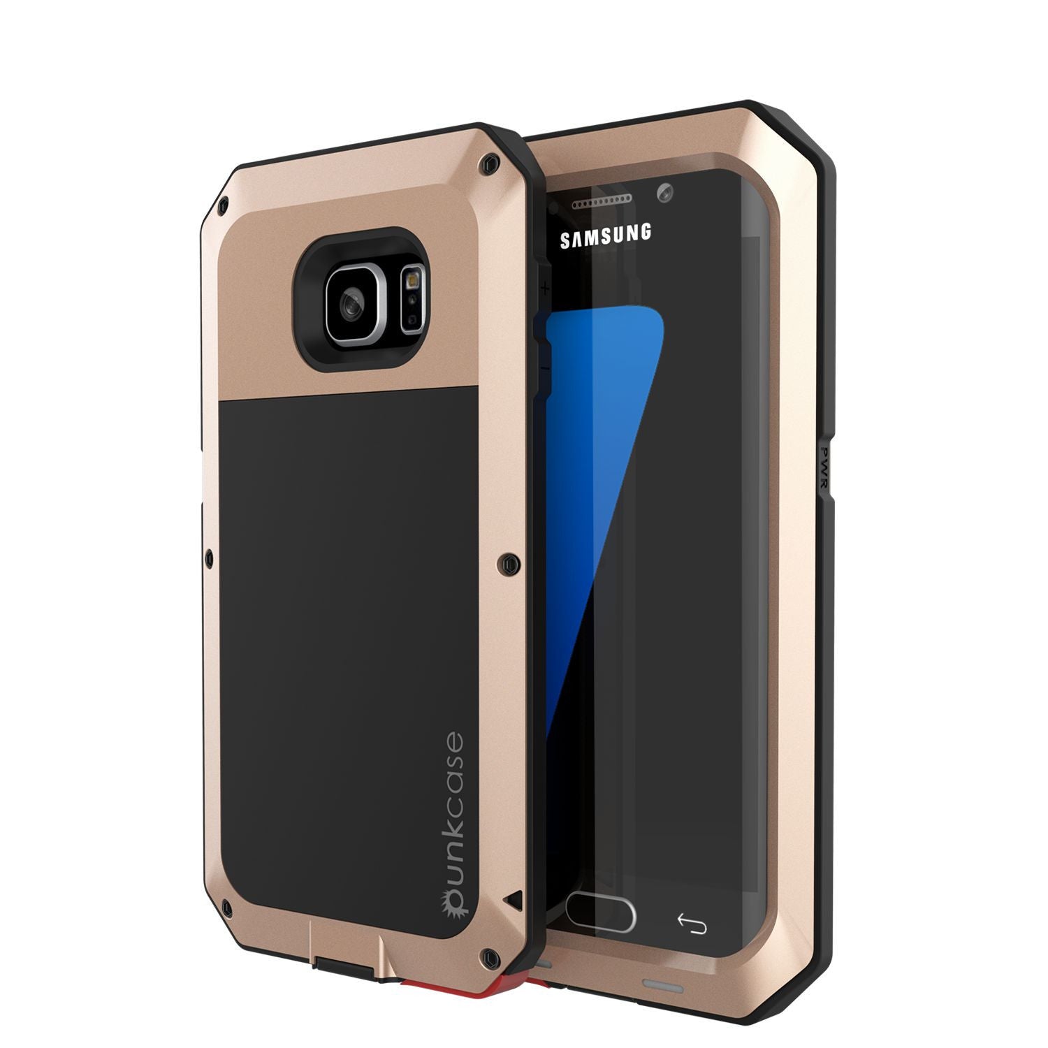 PUNKCASE - Metallic Series Shockproof Armor Case for Samsung S7 Edge | Gold