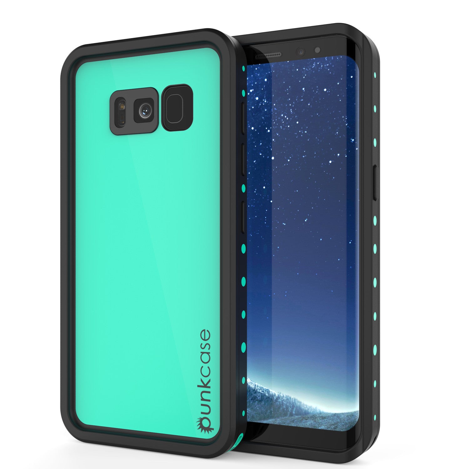 Galaxy S8 Plus Waterproof Case PunkCase StudStar Teal