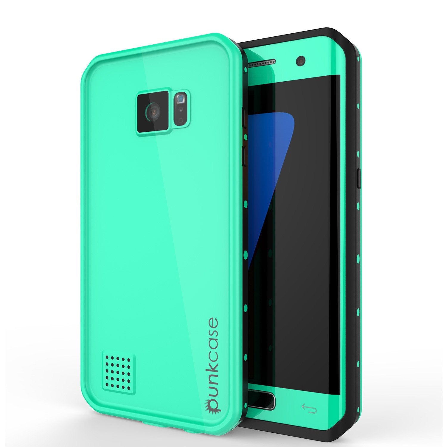 Galaxy S7 EDGE Waterproof Case PunkCase StudStar Teal Thin 6.6ft Underwater IP68 Shock/Snow Proof