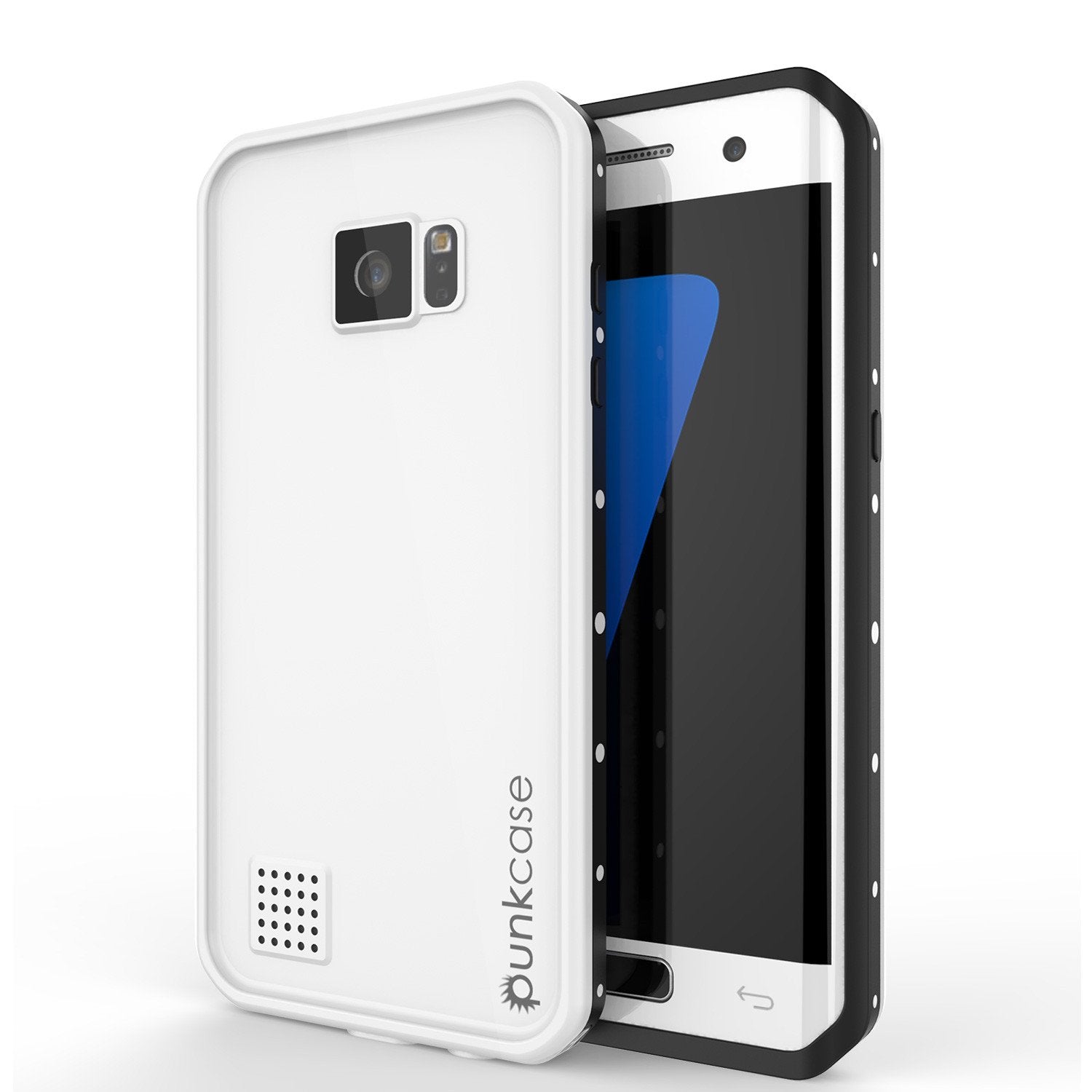 Galaxy S7 EDGE Waterproof Case Punkcase StudStar White Thin 6.6ft Underwater IP68 Shock/Snow Proof