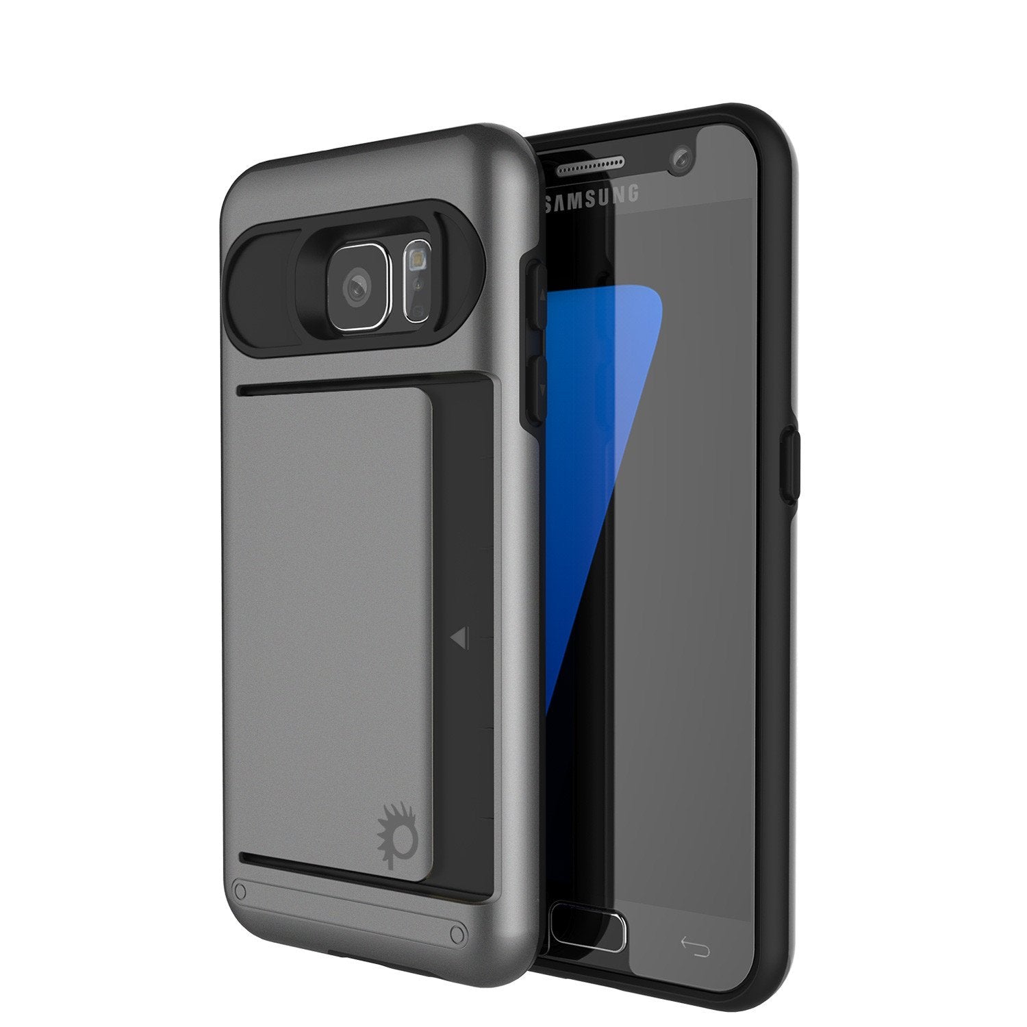 Punkcase Galaxy S7 EDGE Slim Armor Soft Cover | CLUTCH Grey Series