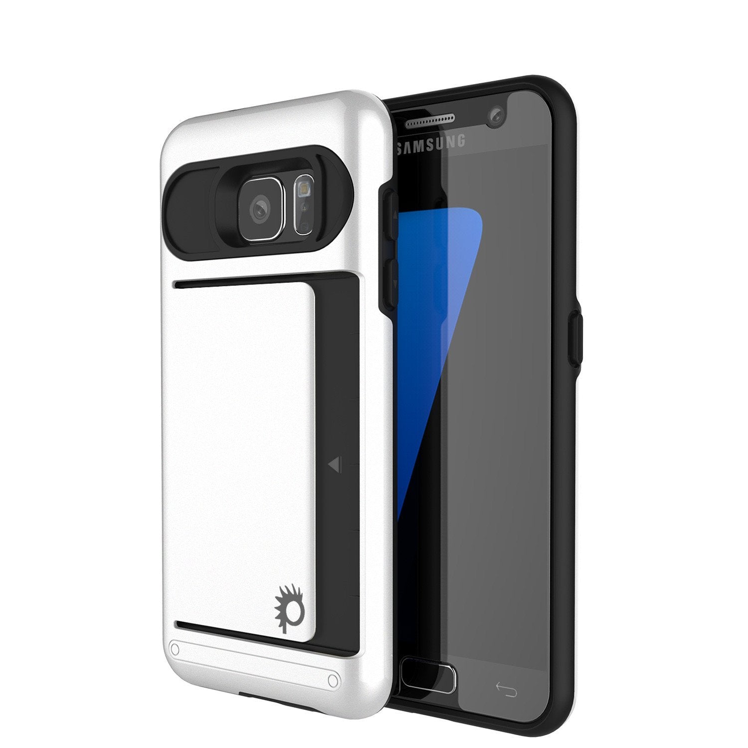 Punkcase Galaxy S7 EDGE Slim Armor Soft Cover | CLUTCH White Series