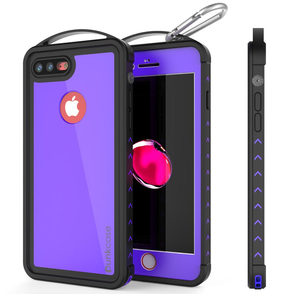 iPhone 8+ Plus Waterproof Case, Punkcase ALPINE Series, Purple | Heavy Duty Armor Cover