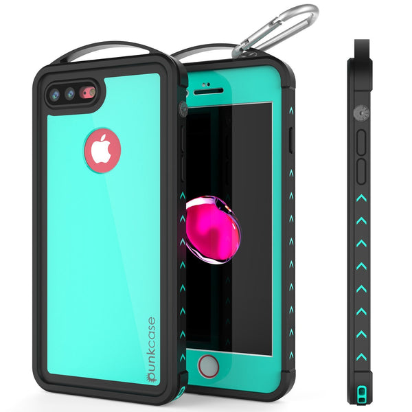 iPhone 8+ Plus Waterproof Case, Punkcase ALPINE Series, Teal | Heavy Duty Armor Cover